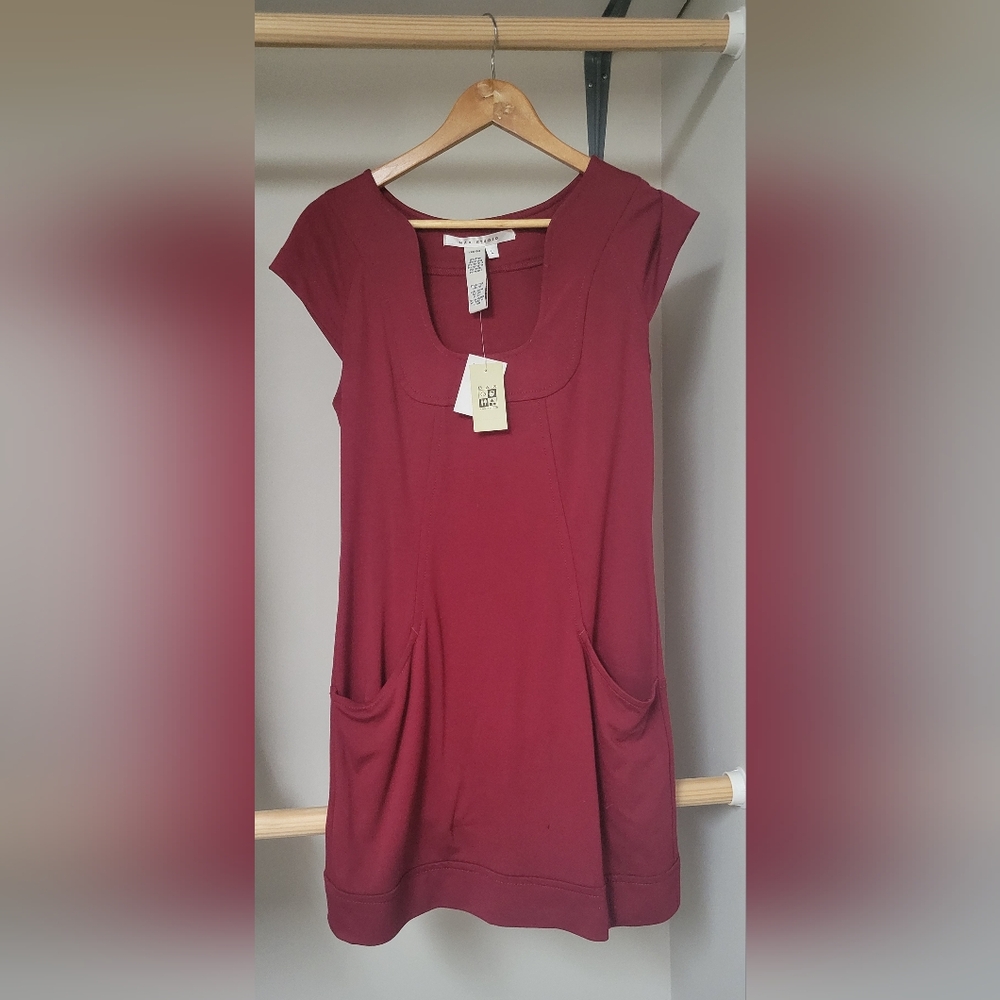 Mini Dark Red Dress